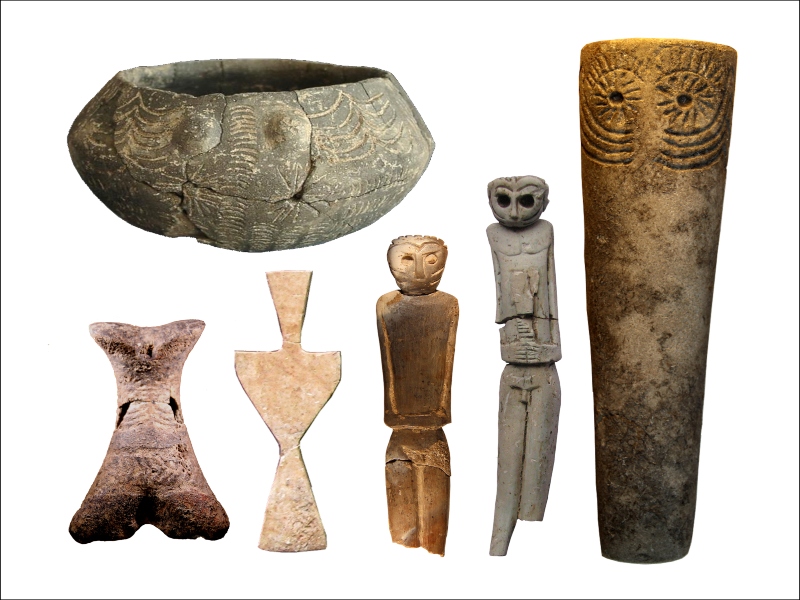 Ídolos pré-históricos da ERA em exposição no Museu Nacional de Arqueologia
