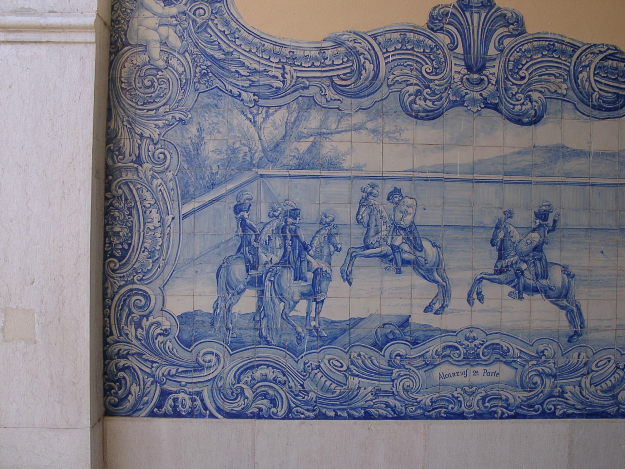 Painel de azulejos.